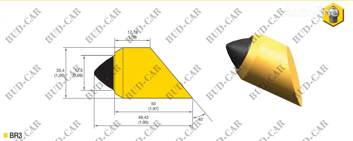 New Cutter, Frez, blades, bits BR1, BR2, BR3, BR4 - Attachment for Drilling rig: picture 4 New Cutter, Frez, blades, bits BR1, BR2, BR3, BR4 - Attachment for Drilling rig: picture 4