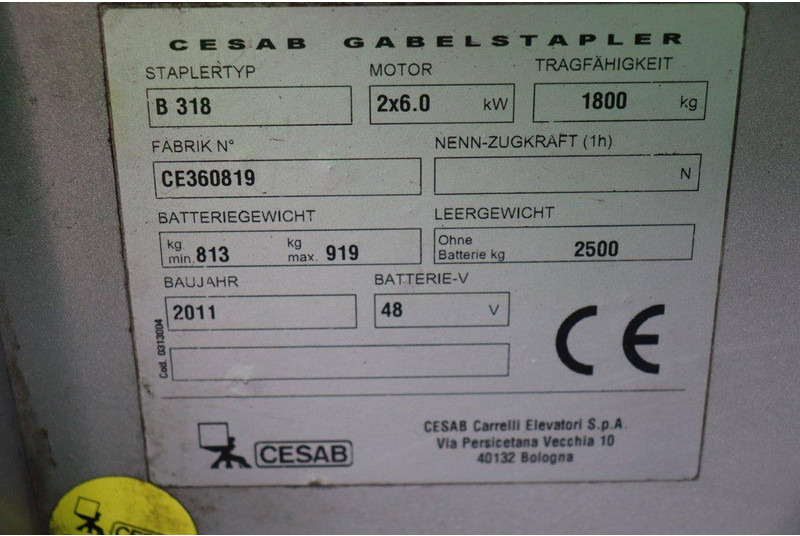 Electric forklift Cesab B318: picture 17 Electric forklift Cesab B318: picture 17