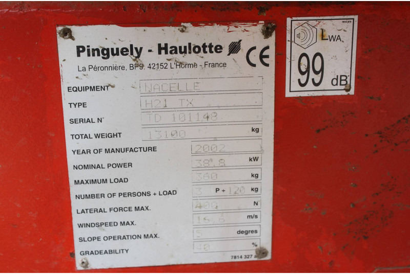 Telescopic boom Haulotte H21 TX: picture 14