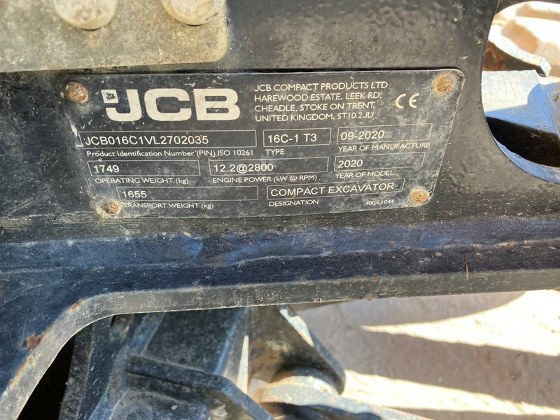Mini excavator JCB 16C-1 T3: picture 8