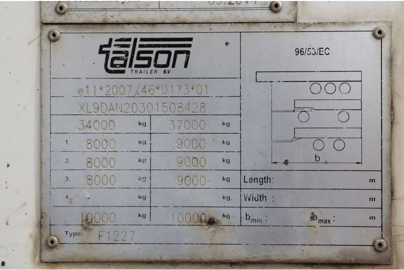 Closed box semi-trailer Talson F1227: picture 15