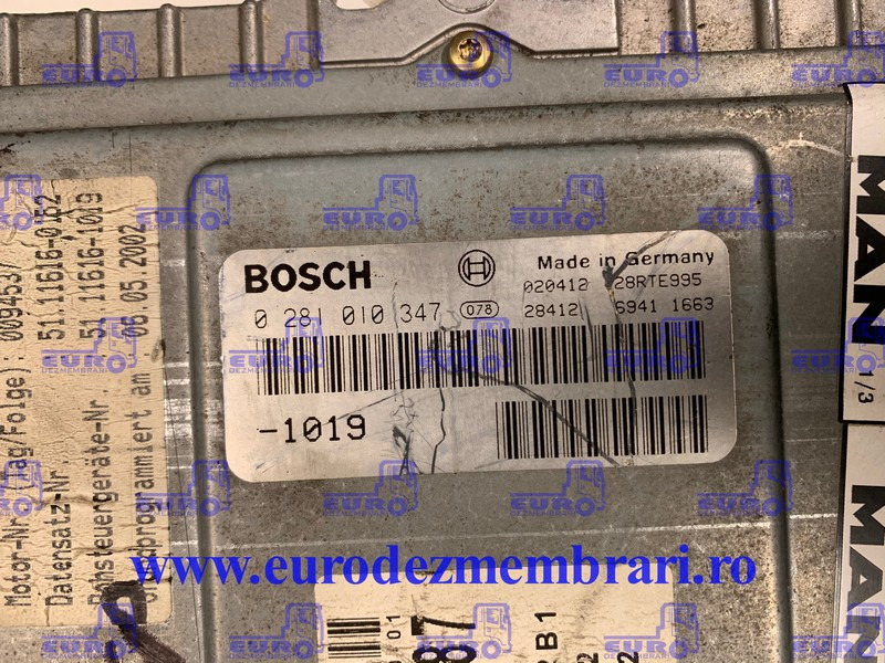 CALCULATOR MOTOR MAN LE 220CP 0281010347 - ECU for Truck: picture 2 CALCULATOR MOTOR MAN LE 220CP 0281010347 - ECU for Truck: picture 2