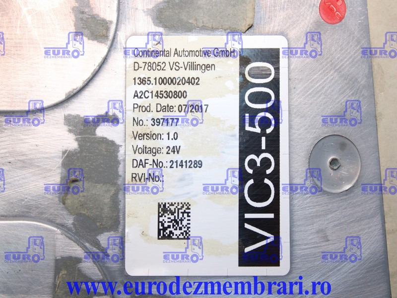 CALCULATOR VIC3-500 DAF XF106 2141289, 2139671, 2206308 - ECU for Truck: picture 4 CALCULATOR VIC3-500 DAF XF106 2141289, 2139671, 2206308 - ECU for Truck: picture 4