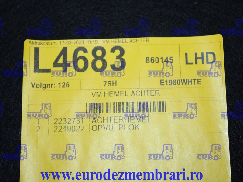 ELEMENT INTERIOR CABINA DAF XF XG 2232731 - Cab and interior for Truck: picture 2 ELEMENT INTERIOR CABINA DAF XF XG 2232731 - Cab and interior for Truck: picture 2