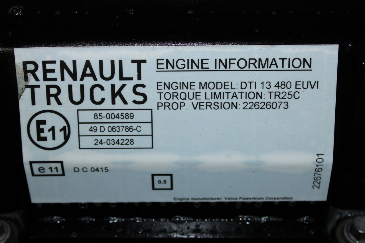 MOTOR RENAULT T DTI13 480CP EURO 6 22626073 - Engine for Truck: picture 5 MOTOR RENAULT T DTI13 480CP EURO 6 22626073 - Engine for Truck: picture 5