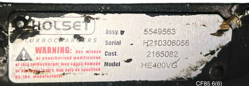 Holset HE400VG - Turbo: picture 3 Holset HE400VG - Turbo: picture 3