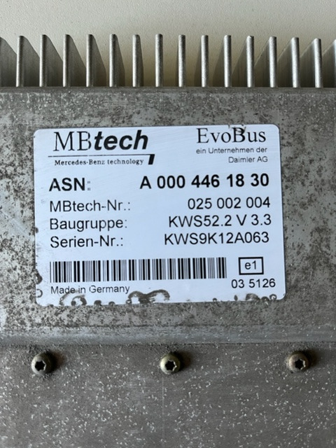 MERCEDES-BENZ KWS A0004461830 - ECU for City bus: picture 1 MERCEDES-BENZ KWS A0004461830 - ECU for City bus: picture 1