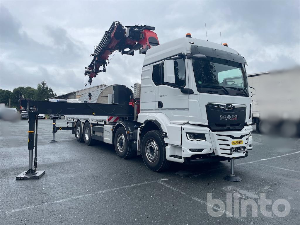 Dropside/ Flatbed truck, Crane truck 4-Achser-Pritsche mit Ladekran hinter Fahrerhaus (2023): picture 13