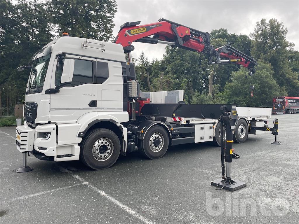 Dropside/ Flatbed truck, Crane truck 4-Achser-Pritsche mit Ladekran hinter Fahrerhaus (2023): picture 12