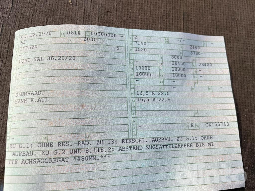 Blumhardt Cont. SAL36.20/20 (1978) - Dropside/ Flatbed semi-trailer: picture 5 Blumhardt Cont. SAL36.20/20 (1978) - Dropside/ Flatbed semi-trailer: picture 5