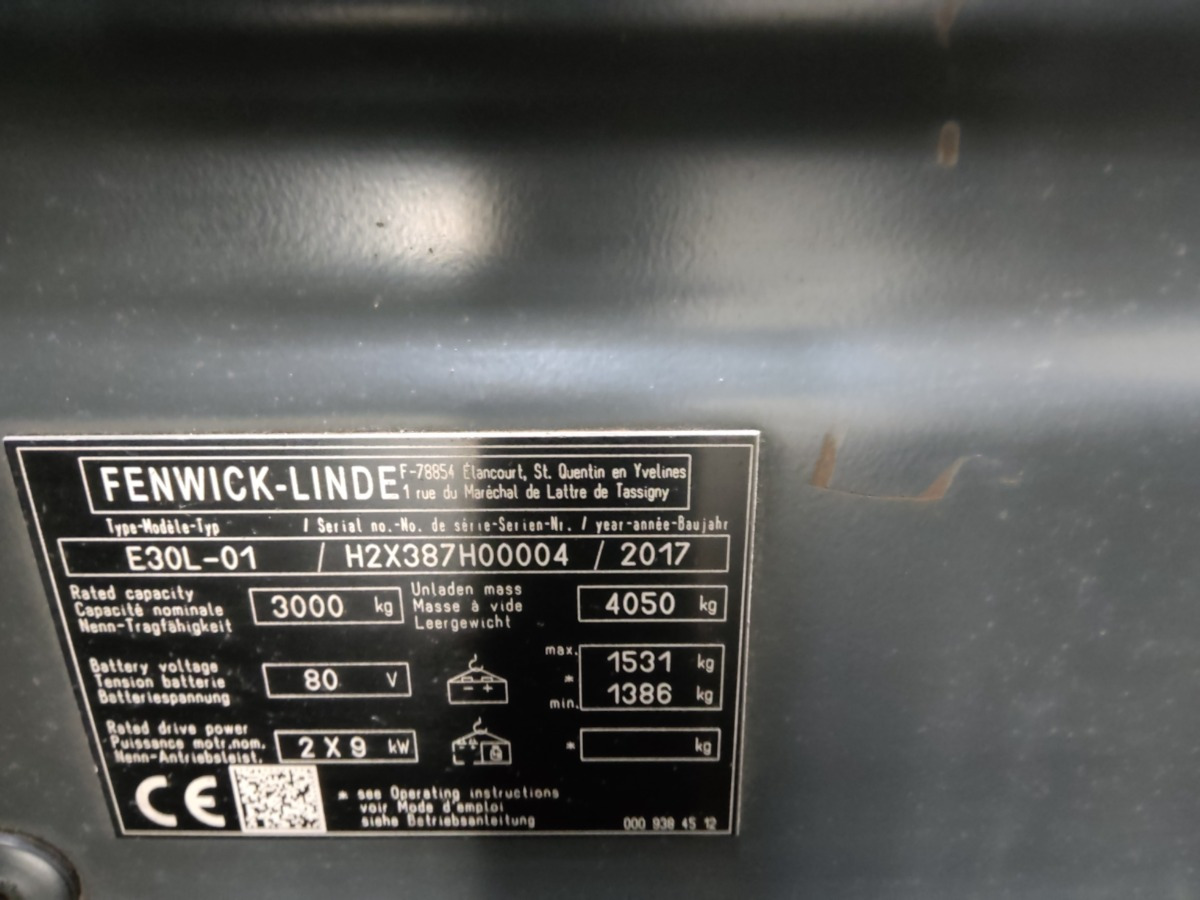 Linde E30L-01 - Electric forklift: picture 5 Linde E30L-01 - Electric forklift: picture 5