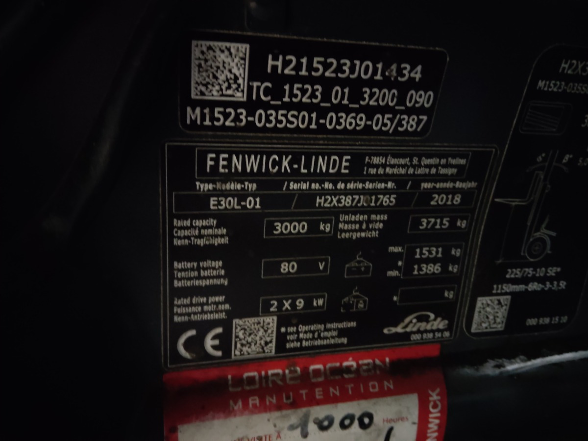 Linde E30L-01 - Electric forklift: picture 5 Linde E30L-01 - Electric forklift: picture 5