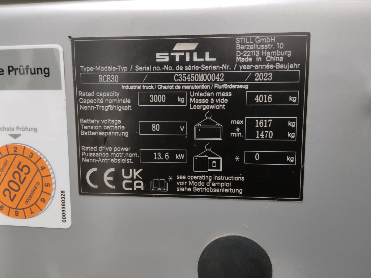 Still RCE30 - Electric forklift: picture 5 Still RCE30 - Electric forklift: picture 5
