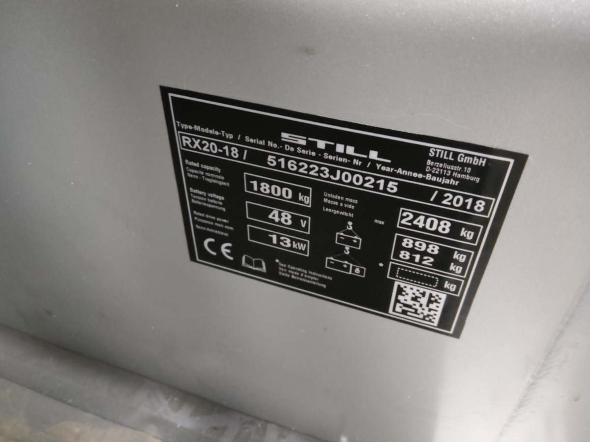 Still RX20-18 - Electric forklift: picture 5 Still RX20-18 - Electric forklift: picture 5