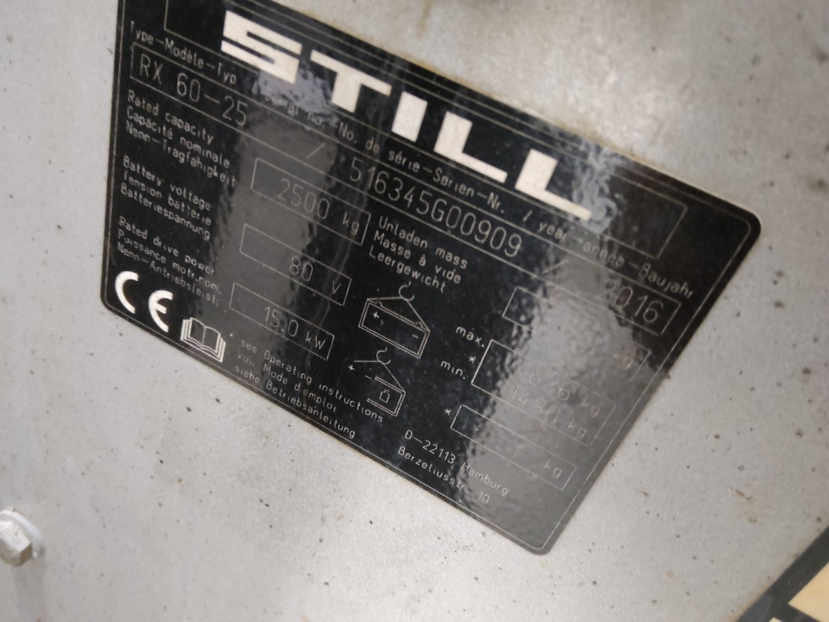 Still RX60-25 - Electric forklift: picture 5 Still RX60-25 - Electric forklift: picture 5