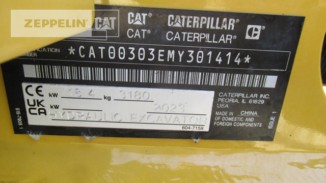 Mini excavator Cat 303CR-07A: picture 15