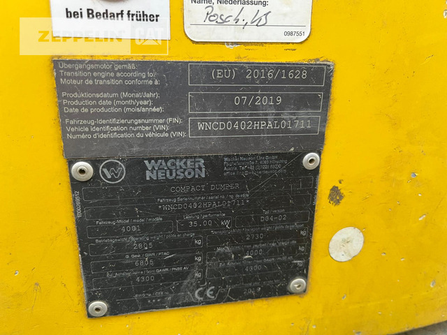 Wacker 4001 - Articulated dumper: picture 5 Wacker 4001 - Articulated dumper: picture 5