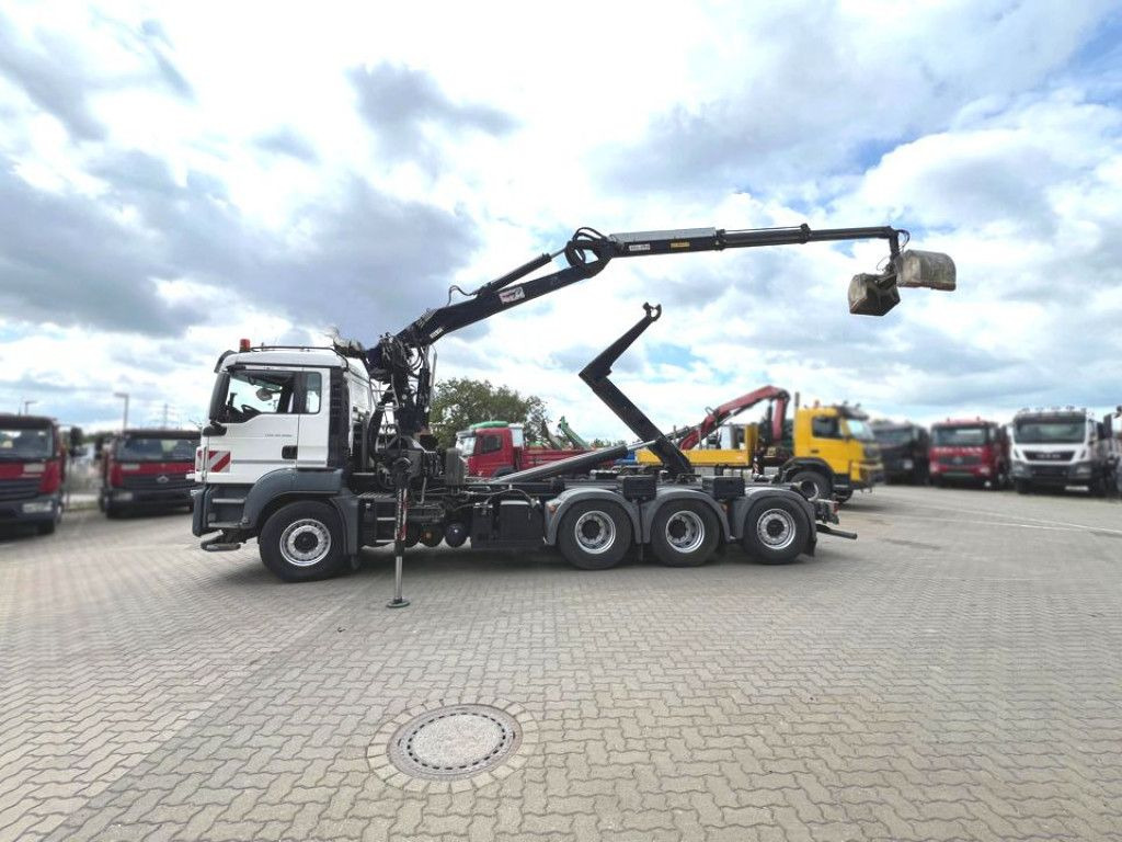 Crane truck MAN TG-S 35.480 8x4 BL Abrollkipper mit Kran Penz-15: picture 6