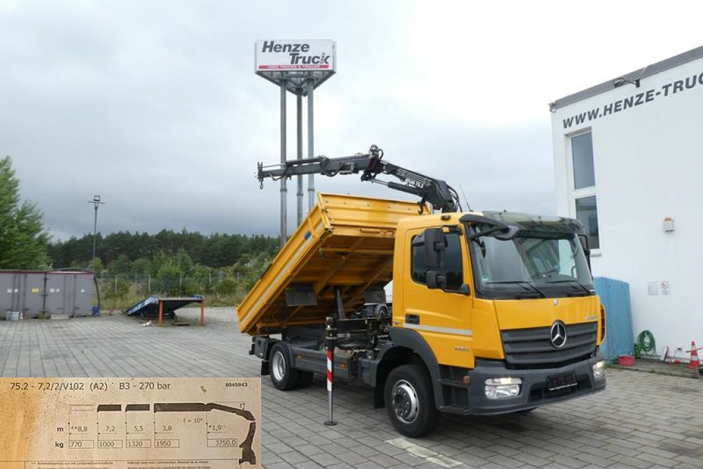 MERCEDES-BENZ Atego 1224 K 2-Achs Kipper Kran 2x Hdr Ausschub Greiferst. - Tipper, Crane truck: picture 1 MERCEDES-BENZ Atego 1224 K 2-Achs Kipper Kran 2x Hdr Ausschub Greiferst. - Tipper, Crane truck: picture 1